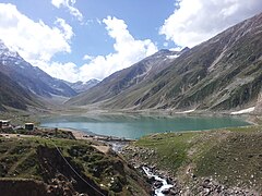 Lake Saiful Muluk under clouds