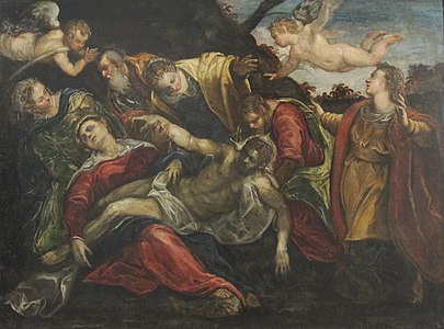 Déploration du Christ, Jacopo Robusti dit le Tintoret, 1580[B 1].