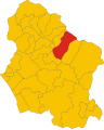 Collocatio finium Municipii Bargae in Provincia Lucensi.