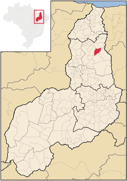 Localização de Juazeiro do Piauí no Piauí