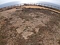 The outline of the foundations' remains of a corner of the wall fortifications of the fort.