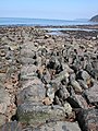 Ancient V-shaped fishing weir at Countisbury Cove, Somerset