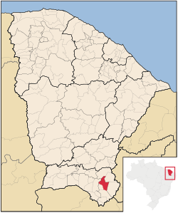 Localização de Milagres no Ceará