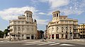 Palazzine gemelle in Piazzale della Vittoria a Forlì.