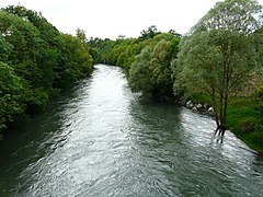 El Garona en el límite de Valcabrère y Labroquère