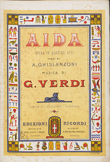 Giuseppe Verdi, Aida vocal score title page.jpg