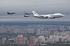 Die Il-80 (Il-86WKP) – hier am 6. Mai 2010 über Moskau – soll im Falle eines Atomkrieges als Befehlszentrale für den russischen Präsidenten und russische Beamte genutzt werden. KW 19 (ab 8. Mai 2022)