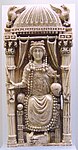 Diptych Leaf with a Byzantine Empress; 6th century; ivory with traces of gilding and leaf; height: 26.5 cm (10.4 in); Kunsthistorisches Museum (Vienna, Austria)[277]