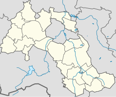 Mapa konturowa gminy wiejskiej Kamienna Góra, po lewej znajduje się punkt z opisem „Szarocin”