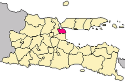 Lokasi Surabaya di Negeri Jawa Timur