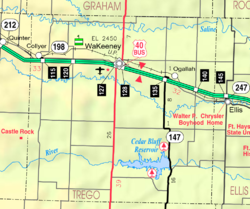 KDOT map of Trego County (legend)