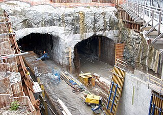 Tunnelöppningen mot norr, 18 augusti 2010.