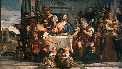 Les Pèlerins d'Emmaüs Paolo Veronese (~1559) (Achat au duc de Créquy)