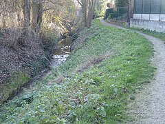 Ru des glaises longé par un sentier.