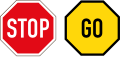 Stop / Go manual control sign