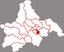 Location of Jinjiang in Chengdu