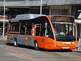 First Greater Manchester Metroshuttle liveried Versa Hybrid (first facelift) at Manchester Piccadilly station in March 2012.