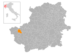 Locatie van Salbertrand in Turijn (TO)