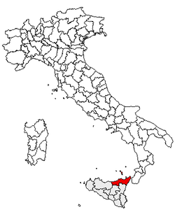 Lokasyon ng Milazzo sa Lalawigan ng Messina
