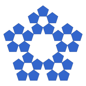 2nd iteration, without center pentagons