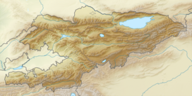 Khan Tengri trên bản đồ Kyrgyzstan