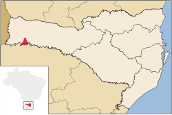 Localização de Palmitos em Santa Catarina