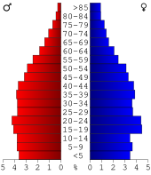 Bevolkingspiramide Carroll County