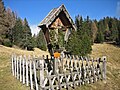 Croix de chemin sur le Salten à Vöran, Tyrol du Sud, Italie.