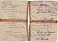 Certificat de libération de Maria Fischer, prison pour femmes de Leipzig-Kleinmeusdorf, 20 avril 1945, verso