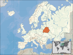 Hvideruslands placering