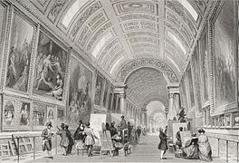 La Grande Galerie negli anni '40 dell'Ottocento, di Thomas Allom
