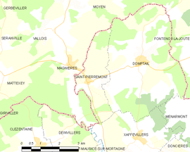 Mapa obce Saint-Pierremont