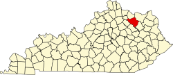 Carlisle County na mapě Kentucky