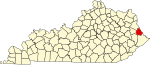 State map highlighting Martin County