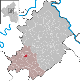 Läget för Metzenhausen i Rhein-Hunsrück-Kreis