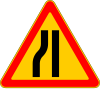 1.18.6 Narrowing of the road on the left (temporary)