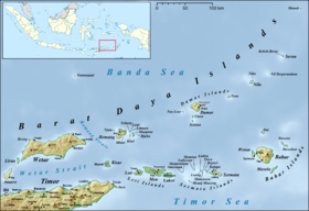 Carte des îles Barat Daya