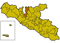 Locatie van Bivona in Agrigento (AG)