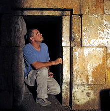 Boaz zissu at herod's family tomb-jerusalem 2009.jpg