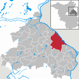 Läget för kommunen Letschin i Landkreis Märkisch-Oderland