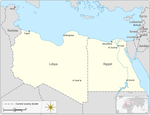 Мапа Лівії та Єгипта у 1977