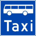 Bus and taxi lane sign in Norway