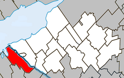 Location within Nicolet-Yamaska RCM