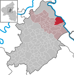 Läget för Sankt Goar i Rhein-Hunsrück-Kreis