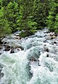 Zusammenfluss von Mala Savica (links) und Velika Savica (rechts) zur Savica