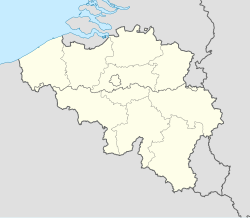A map of Belgium with Viesville pushpinned