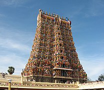 Gopuram del templo Meenakshi Ammán de Madurai (1559-1659)[64]​