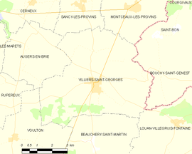 Mapa obce Villiers-Saint-Georges