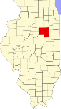 Locatie van Livingston County in Illinois