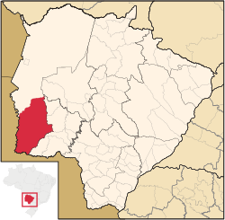 Location in Mato Grosso do Sul state